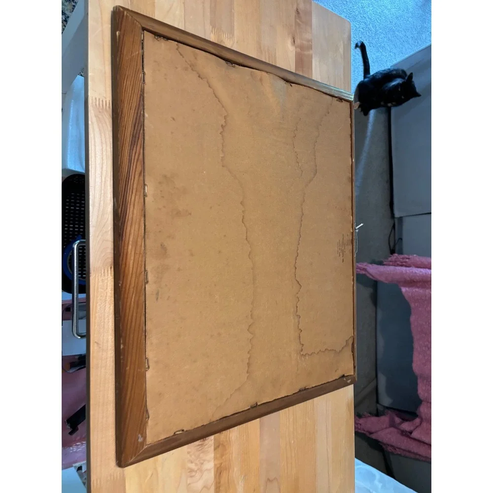 Vintage Old Grand-Dad Bourbon Bar Mirror Spirit of America Wood Frame Rare
